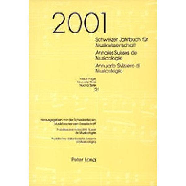Schweizer Jahrbuch für Musikwissenschaft- Annales Suisses de Musicologie- Annuario Svizzero di Musicologia, Joseph Willimann