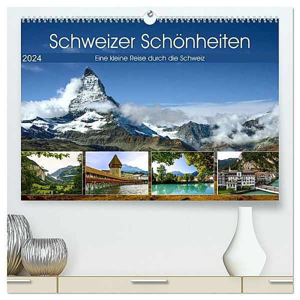 Schweizer Schönheiten (hochwertiger Premium Wandkalender 2024 DIN A2 quer), Kunstdruck in Hochglanz, Astrid Ziemer