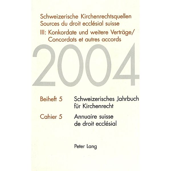 Schweizerische Kirchenrechtsquellen- Sources du droit ecclésial suisse, Christoph Winzeler