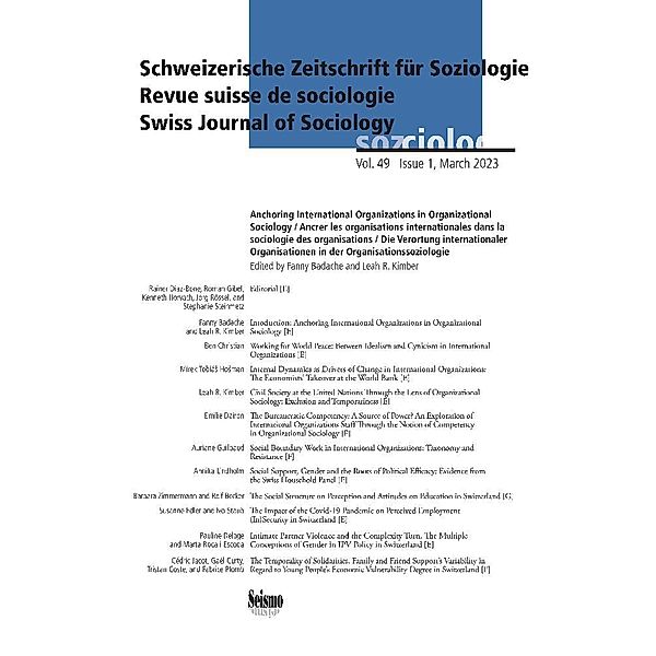 Schweizerische Zeitschrift für Soziologie