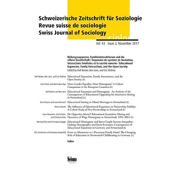 Schweizerische Zeitschrift für Soziologie: H.43/3