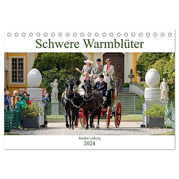 Schwere Warmblüter 2024 (Tischkalender 2024 DIN A5 quer), CALVENDO Monatskalender, Sandra Ludwig