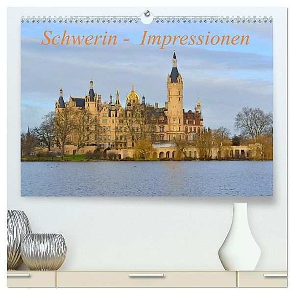 Schwerin - Impressionen (hochwertiger Premium Wandkalender 2024 DIN A2 quer), Kunstdruck in Hochglanz, Reinalde Roick