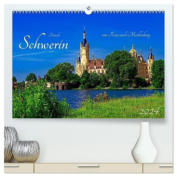 Schwerin Mecklenburg (hochwertiger Premium Wandkalender 2024 DIN A2 quer), Kunstdruck in Hochglanz, Andreas Böckler