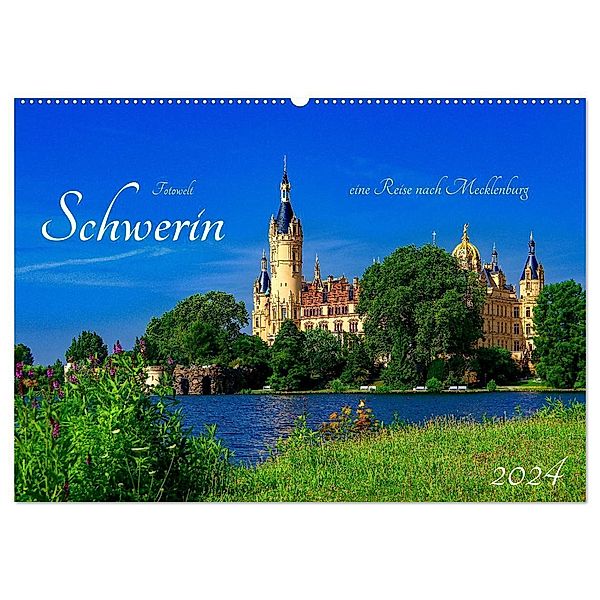Schwerin Mecklenburg (Wandkalender 2024 DIN A2 quer), CALVENDO Monatskalender, Andreas Böckler