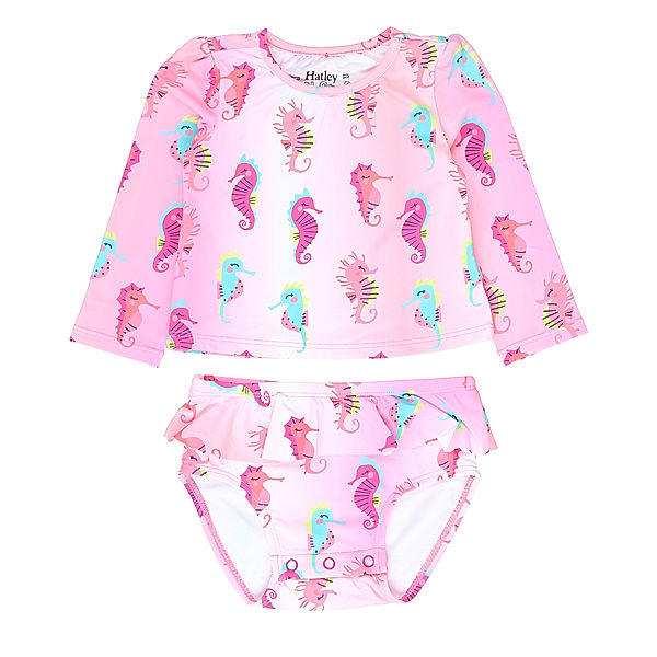 Hatley Schwimmanzug LITTLE SEA HORSES 2-teilig in rosa