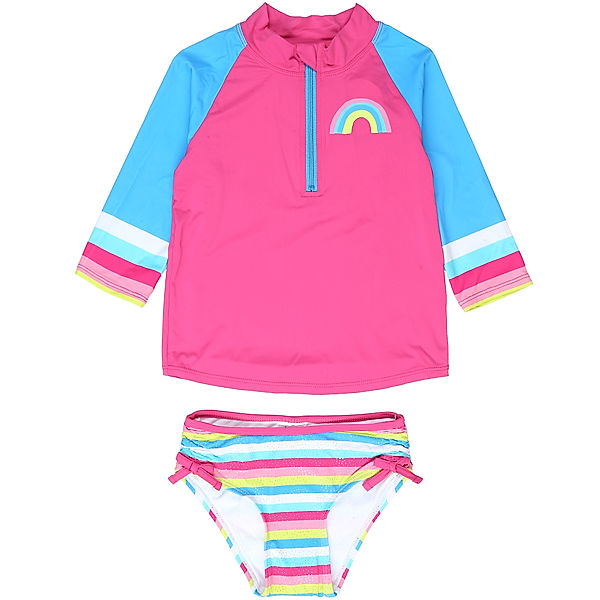 Hatley Schwimmanzug RAINBOW STRIPE 2-teilig in fuchsia