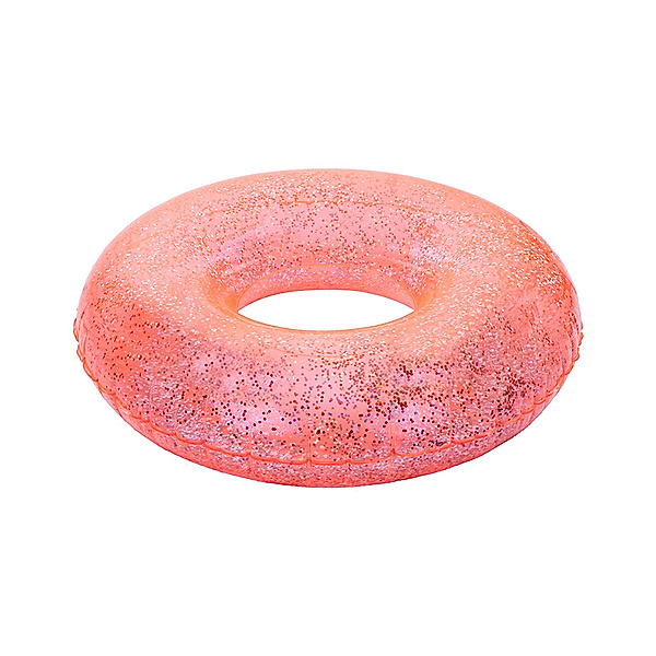 SUNNYLIFE Schwimmring POOL RING – GLITTER in neon coral