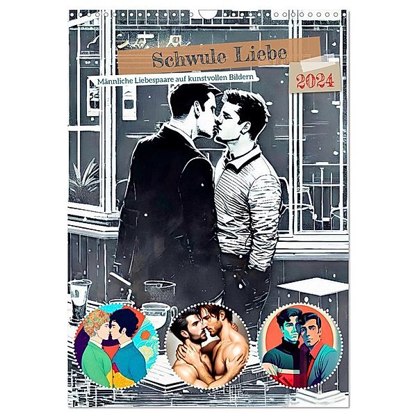 Schwule Liebe (Wandkalender 2024 DIN A3 hoch), CALVENDO Monatskalender, Steffani Lehmann
