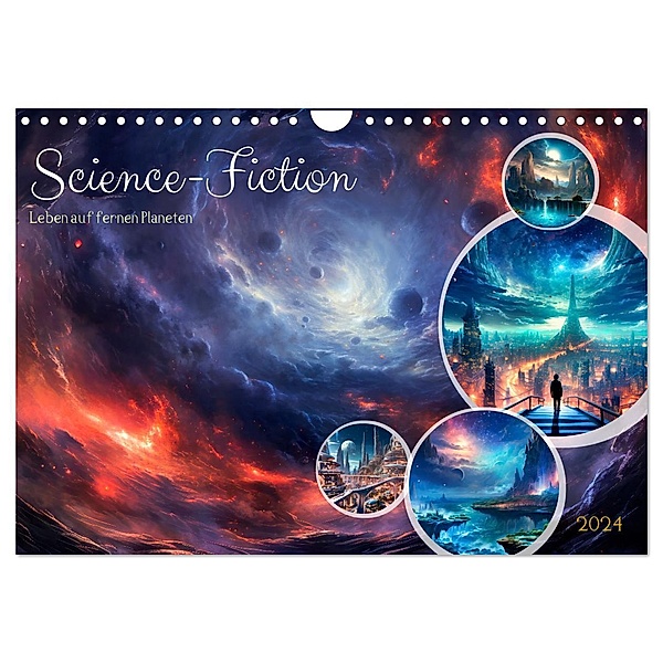 SCIENCE-FICTION Leben auf fernen Planeten (Wandkalender 2024 DIN A4 quer), CALVENDO Monatskalender, Calvendo, Melanie Viola