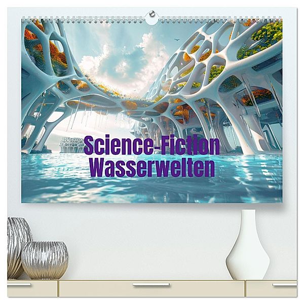 Science-Fiction Wasserwelten (hochwertiger Premium Wandkalender 2025 DIN A2 quer), Kunstdruck in Hochglanz, Calvendo, Liselotte Brunner-Klaus