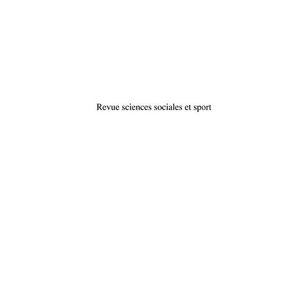 Sciences sociales et sport n(deg) 3 / Hors-collection, Collectif