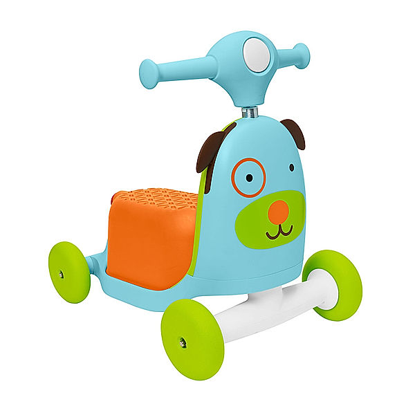 SKIP HOP Scooter/Lauflernwagen ZOO RIDE ON 3-in-1 – HUND in hellblau/orange