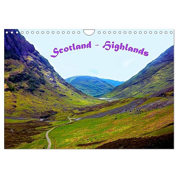 Scotland - Highlands (Wandkalender 2024 DIN A4 quer), CALVENDO Monatskalender, Gabriela Wernicke-Marfo