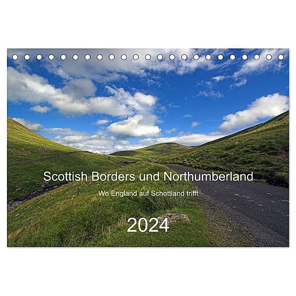 Scottish Borders und Northumberland (Tischkalender 2024 DIN A5 quer), CALVENDO Monatskalender, Lothar Stobbe