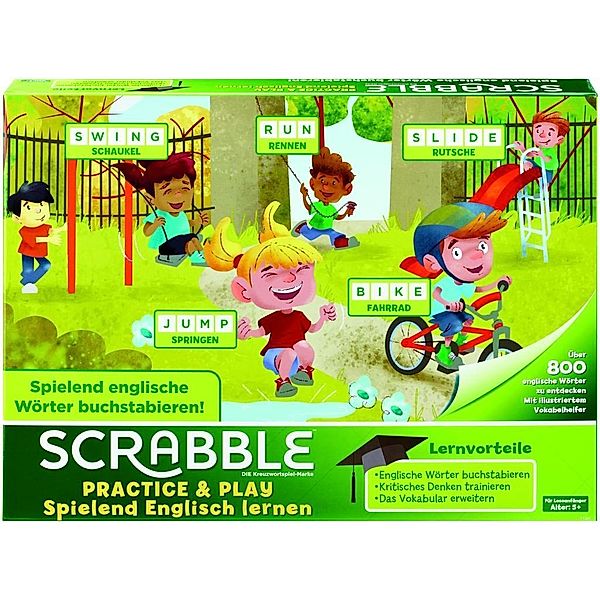 Mattel Scrabble Practice & Play - Spielend Englisch lernen (Kinderspiel)