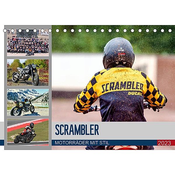 Scrambler Motorräder mit Stil (Tischkalender 2023 DIN A5 quer), Peter Franko