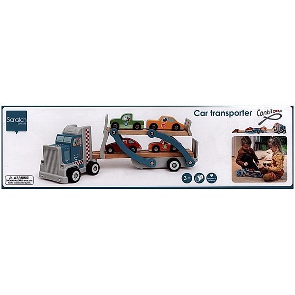 SCRATCH, Carletto Deutschland Scratch - SCRATCH - Autotransporter mit Holzautos