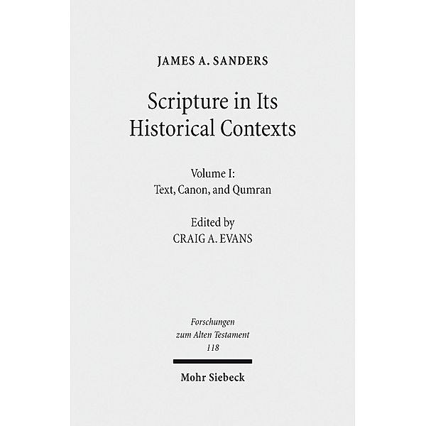 Scripture in Its Historical Contexts, James A. Sanders