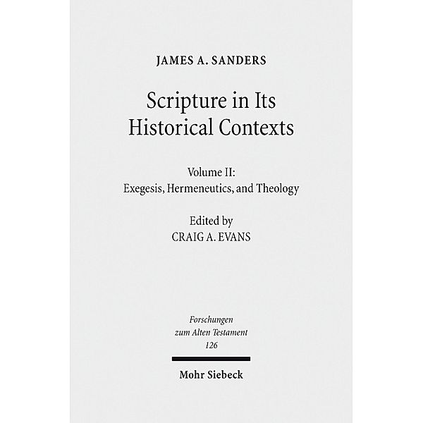 Scripture in Its Historical Contexts, James A. Sanders