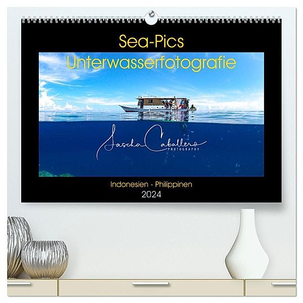 Sea-Pics Unterwasserfotografie (hochwertiger Premium Wandkalender 2024 DIN A2 quer), Kunstdruck in Hochglanz, Sascha Caballero