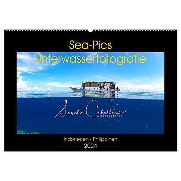 Sea-Pics Unterwasserfotografie (Wandkalender 2024 DIN A2 quer), CALVENDO Monatskalender, Sascha Caballero