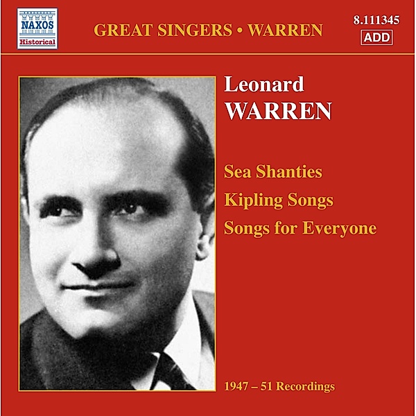 Sea Shanties/Kipling Songs/+, Leonard Warren