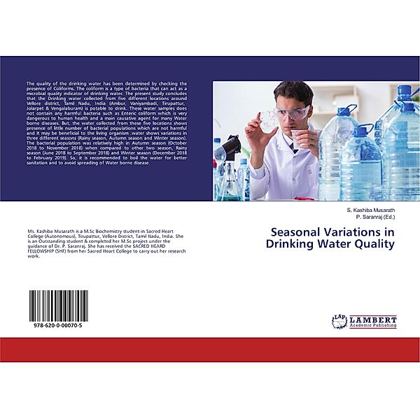 Seasonal Variations in Drinking Water Quality, S. Kashiba Musarath