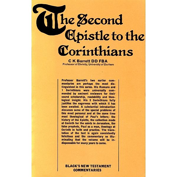Second Epistle to the Corinthians, C. K. Barrett