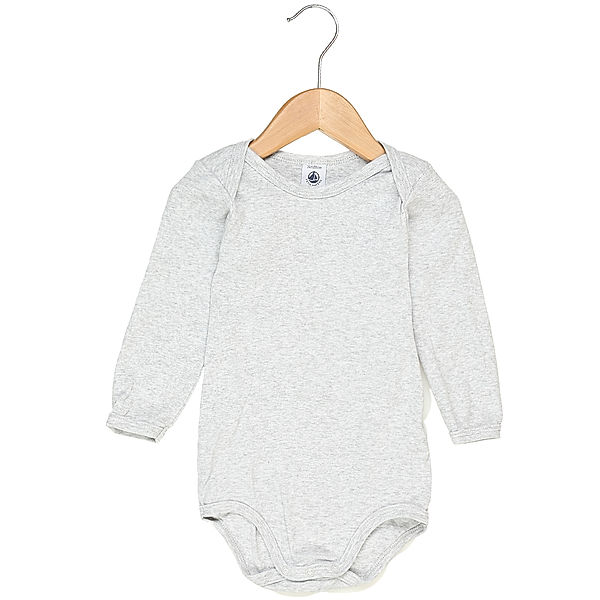 Petit Bateau Second Hand - Langarmbody MELANGE in grau