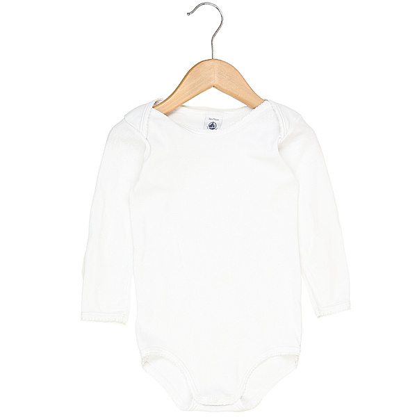 Petit Bateau Second Hand - Langarmbody SOLID in weiß