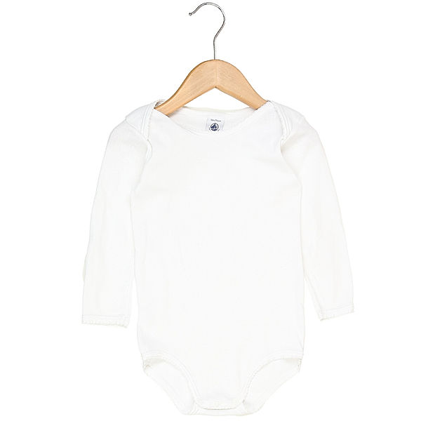 Petit Bateau Second Hand - Langarmbody SOLID in weiß