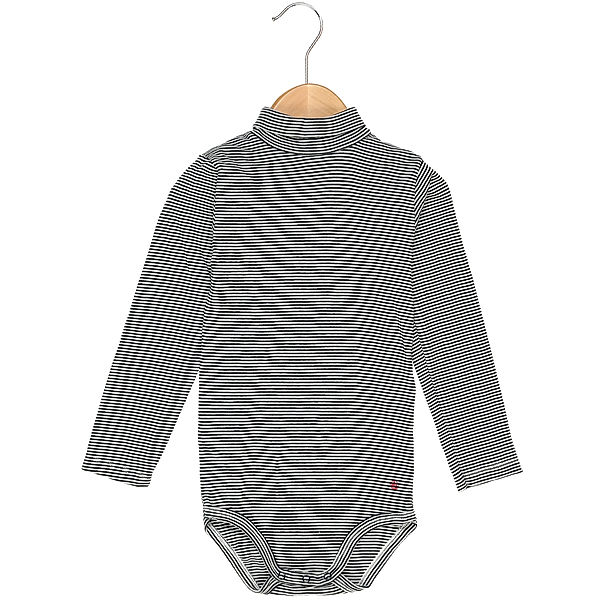 Petit Bateau Second Hand - Langarmbody TURTLENECK gestreift in schwarz