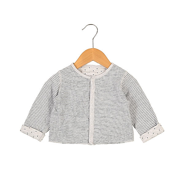 Petit Bateau Second Hand - Strickjacke STRIPES in grau