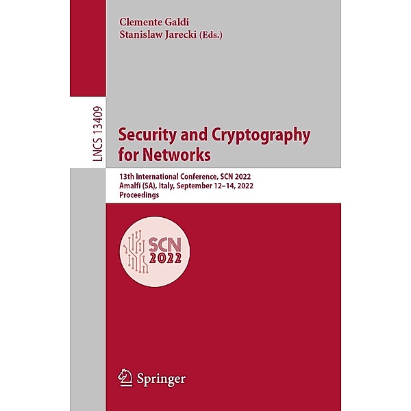 Security and Cryptography for Networks / Lecture Notes in Computer Science Bd.13409