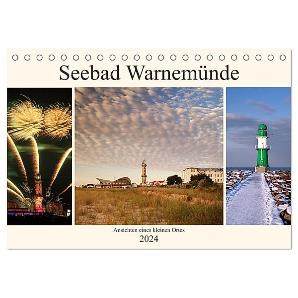 Seebad Warnemünde (Tischkalender 2024 DIN A5 quer), CALVENDO Monatskalender, Thomas Deter