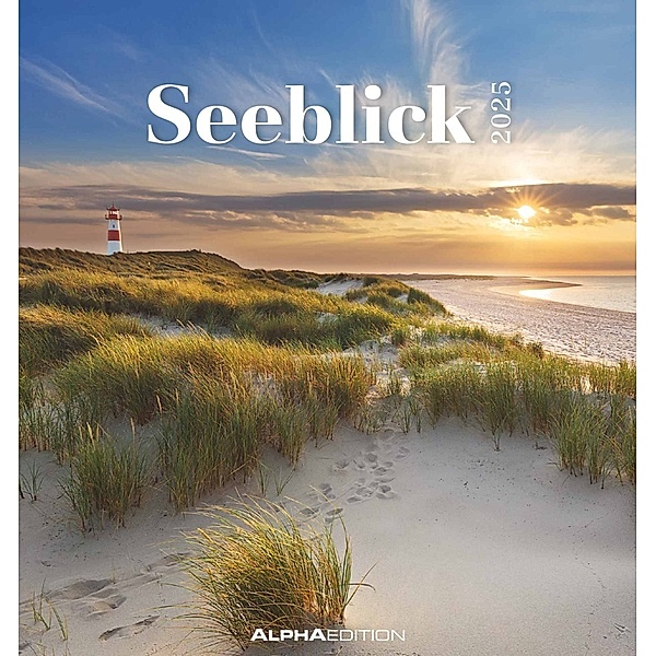 Seeblick 2025 - Postkartenkalender 16x17 cm - Sea View - zum Aufstellen oder Aufhängen - Monatskalendarium - Gadget - Mitbringsel - Alpha Edition