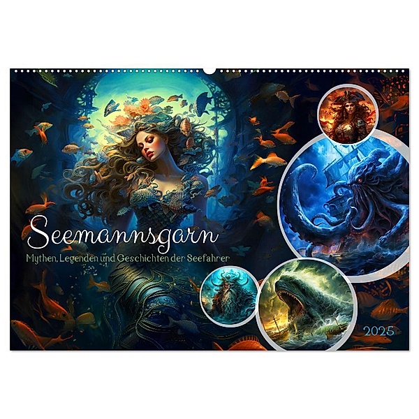 Seemannsgarn - Mythen, Legenden und Geschichten der Seefahrer (Wandkalender 2025 DIN A2 quer), CALVENDO Monatskalender, Calvendo, Anja Frost