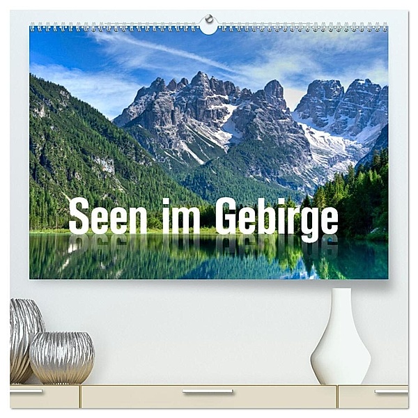 Seen im Gebirge (hochwertiger Premium Wandkalender 2024 DIN A2 quer), Kunstdruck in Hochglanz, Joachim Barig