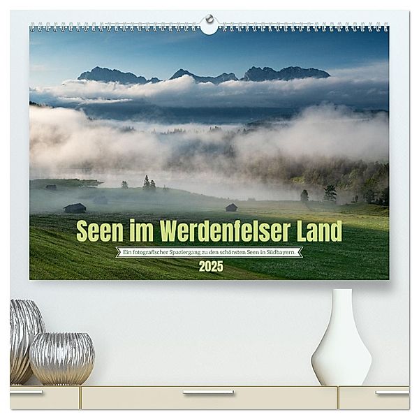 Seen im Werdenfelser Land (hochwertiger Premium Wandkalender 2025 DIN A2 quer), Kunstdruck in Hochglanz, Calvendo, Andreas Müller Fotografie