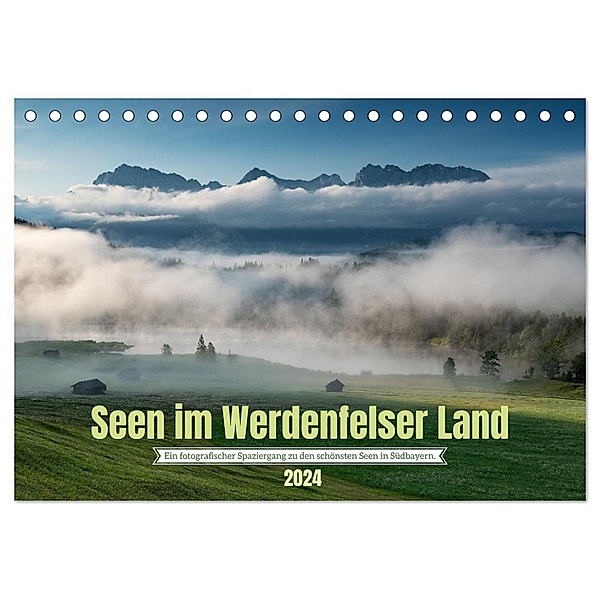 Seen im Werdenfelser Land (Tischkalender 2024 DIN A5 quer), CALVENDO Monatskalender, Andreas Müller Fotografie