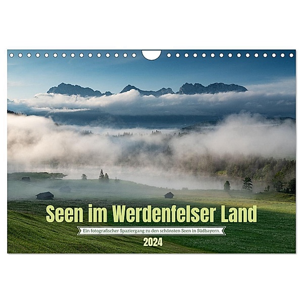 Seen im Werdenfelser Land (Wandkalender 2024 DIN A4 quer), CALVENDO Monatskalender, Andreas Müller Fotografie