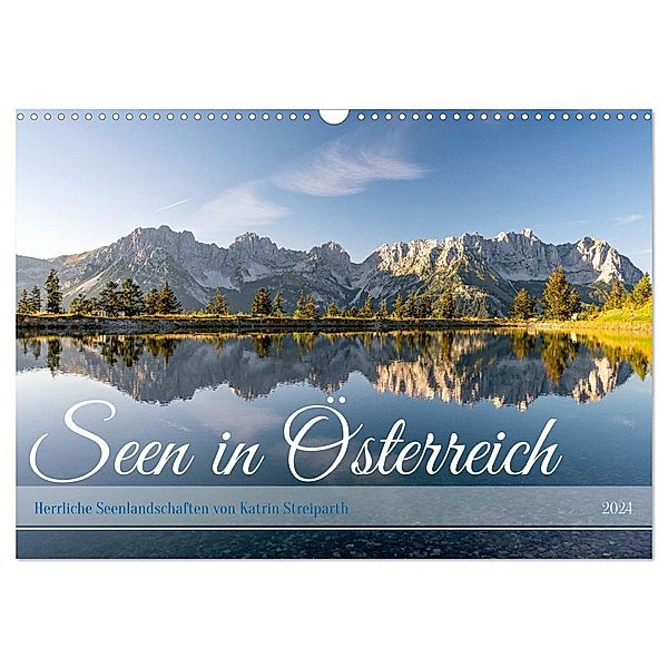 Seen in Österreich (Wandkalender 2024 DIN A3 quer), CALVENDO Monatskalender, Katrin Streiparth