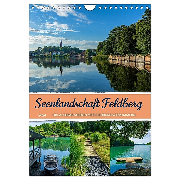Seenlandschaft Feldberg (Wandkalender 2024 DIN A4 hoch), CALVENDO Monatskalender, Kerstin Waurick