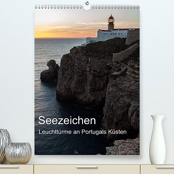 Seezeichen - Leuchttürme an Portugals Küsten (Premium, hochwertiger DIN A2 Wandkalender 2023, Kunstdruck in Hochglanz), Andreas Klesse