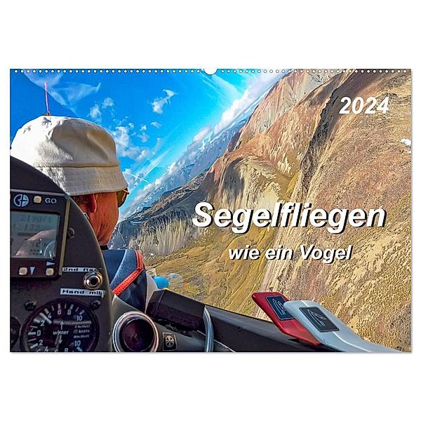 Segelfliegen - wie ein Vogel (Wandkalender 2024 DIN A2 quer), CALVENDO Monatskalender, Peter Roder