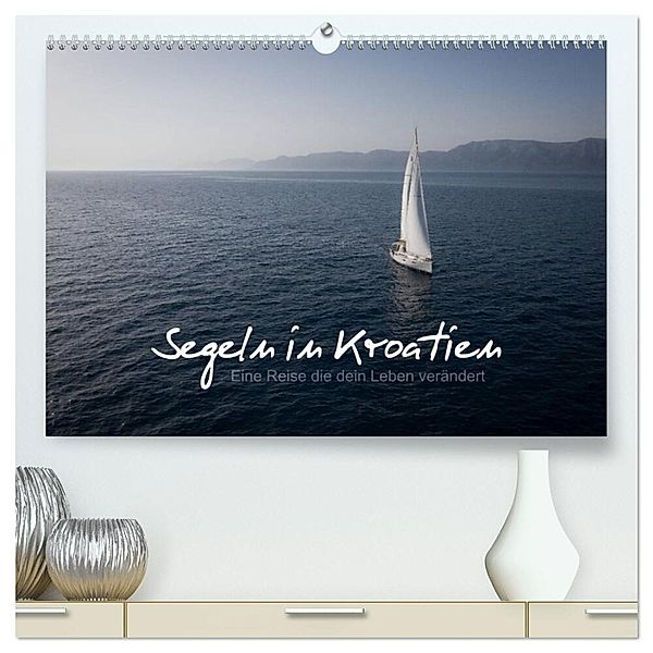 Segeln in Kroatien (hochwertiger Premium Wandkalender 2025 DIN A2 quer), Kunstdruck in Hochglanz, Calvendo, Roman Becker
