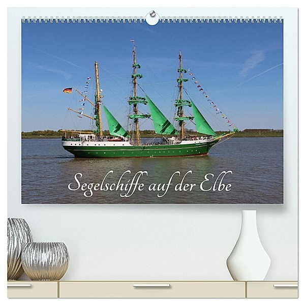 Segelschiffe auf der Elbe (hochwertiger Premium Wandkalender 2024 DIN A2 quer), Kunstdruck in Hochglanz, Eckhard K.Schulz
