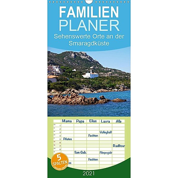 Sehenswerte Orte an der Smaragdküste - Familienplaner hoch (Wandkalender 2021 , 21 cm x 45 cm, hoch), Claudia Schimon