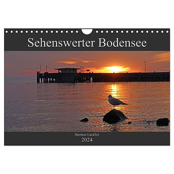 Sehenswerter Bodensee (Wandkalender 2024 DIN A4 quer), CALVENDO Monatskalender, Hartmut Luckfiel
